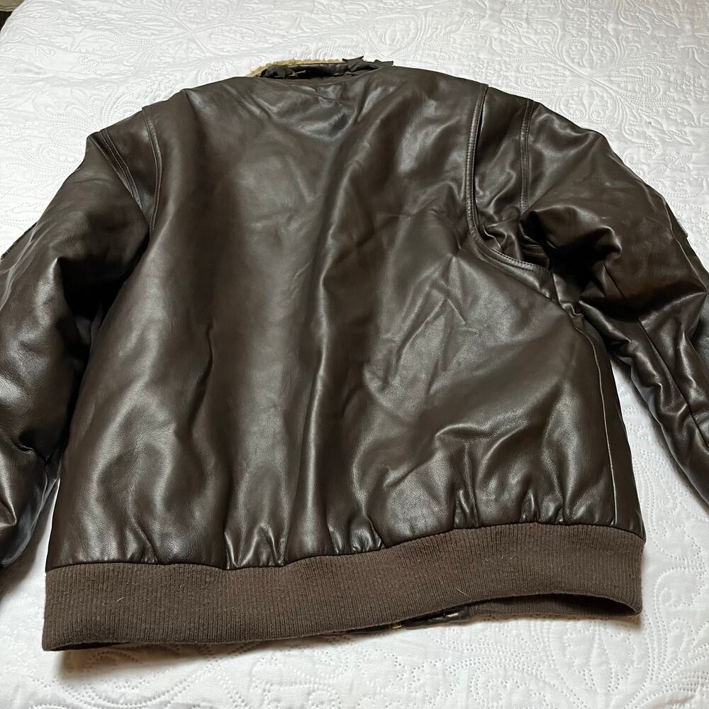 Boeing Classic Aviator Bomber Jacket with Patches Size 14/16 - Picture 6 of 12